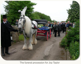 The funeral procession for Joy Taylor
