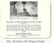 Mrs. Bunting with Ragus Dogs